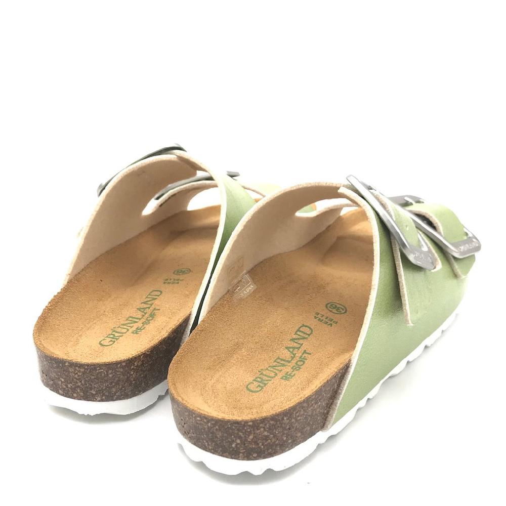 Zulian Calzature Ciabatta Sara Doppia Fibbia Verde