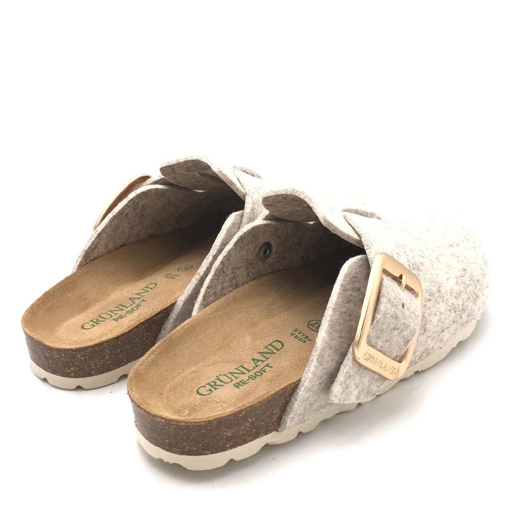 Zulian Calzature Ciabatta Sara In Lana Cotta Marmo