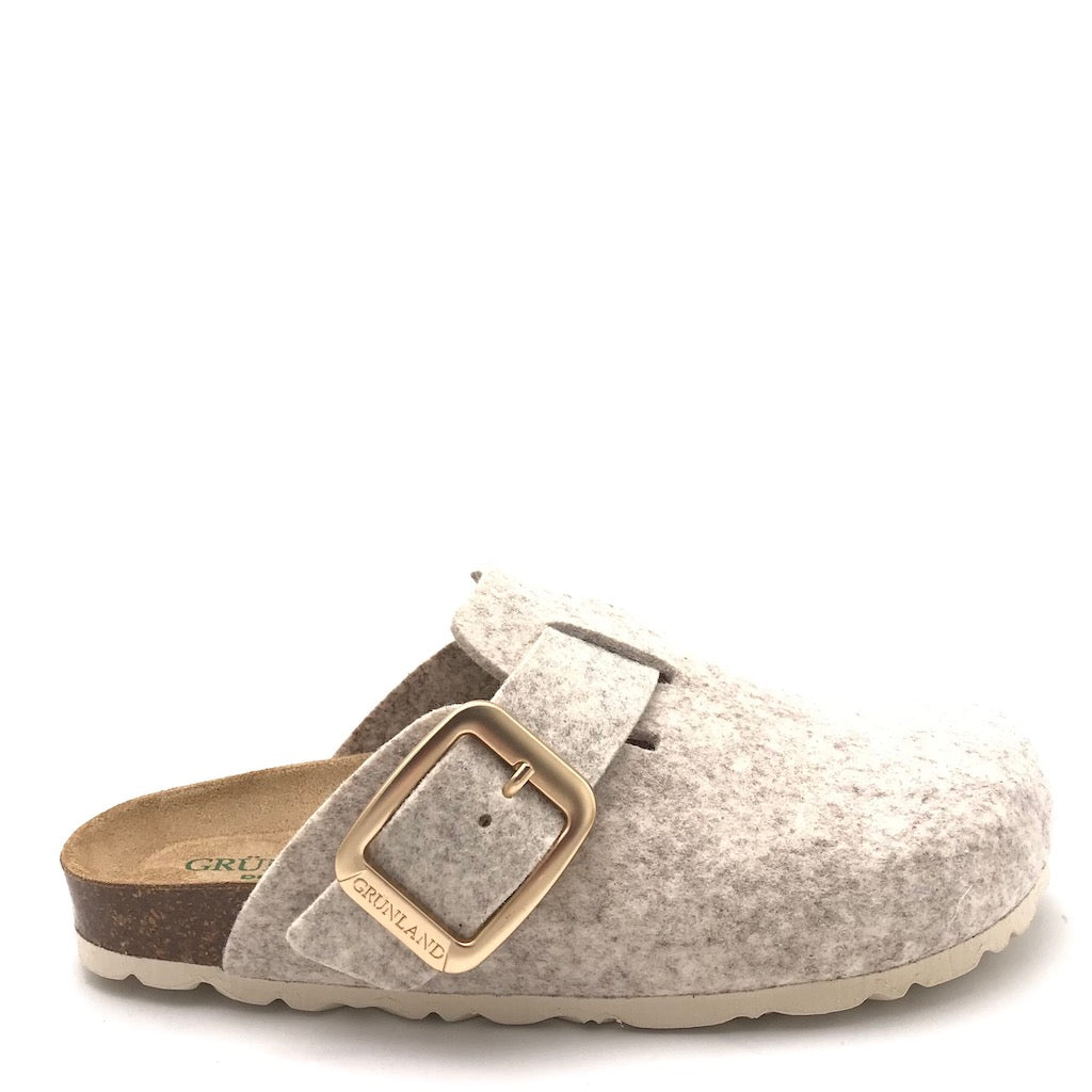 Zulian Calzature Ciabatta Sara in lana cotta marmo