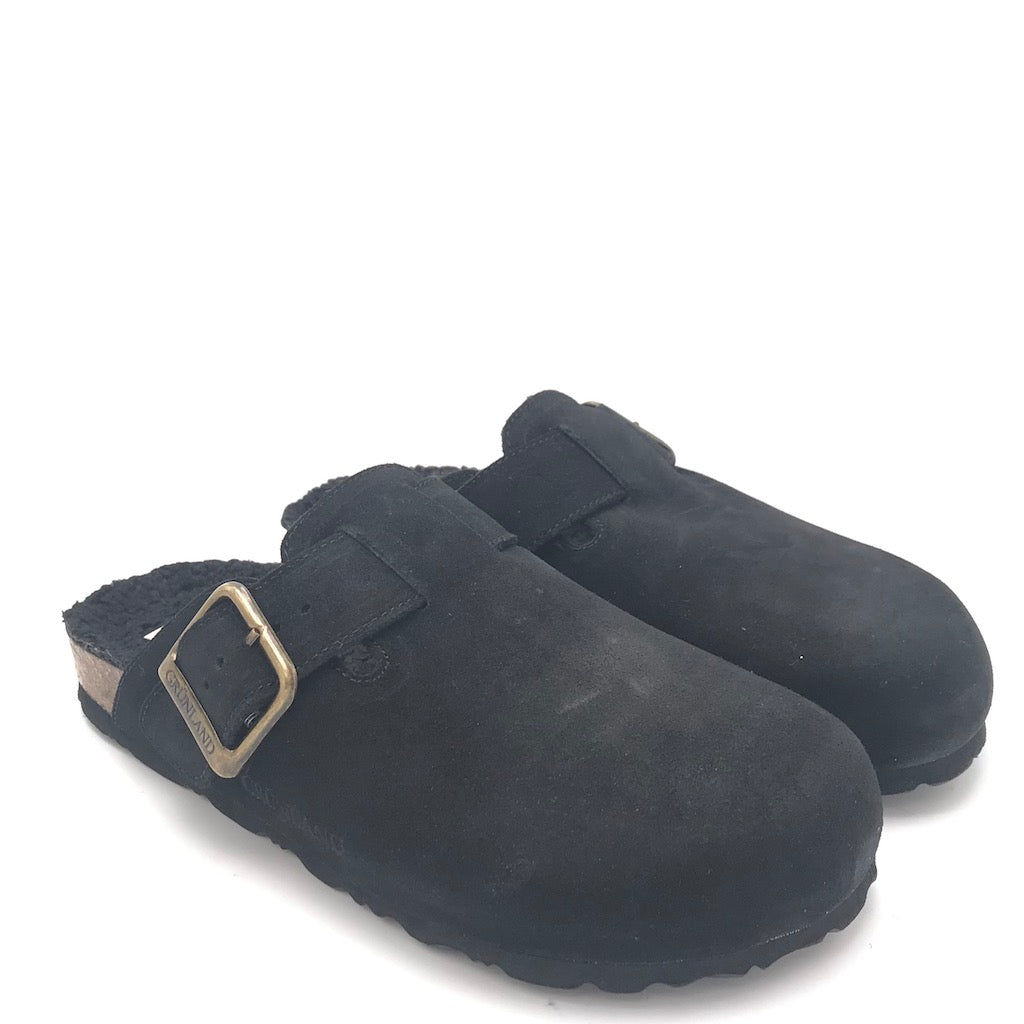 Zulian Calzature Ciabatta Sara Shearling Nero