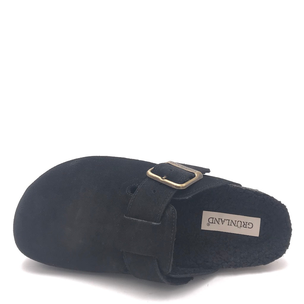 Zulian Calzature Ciabatta Sara Shearling Nero