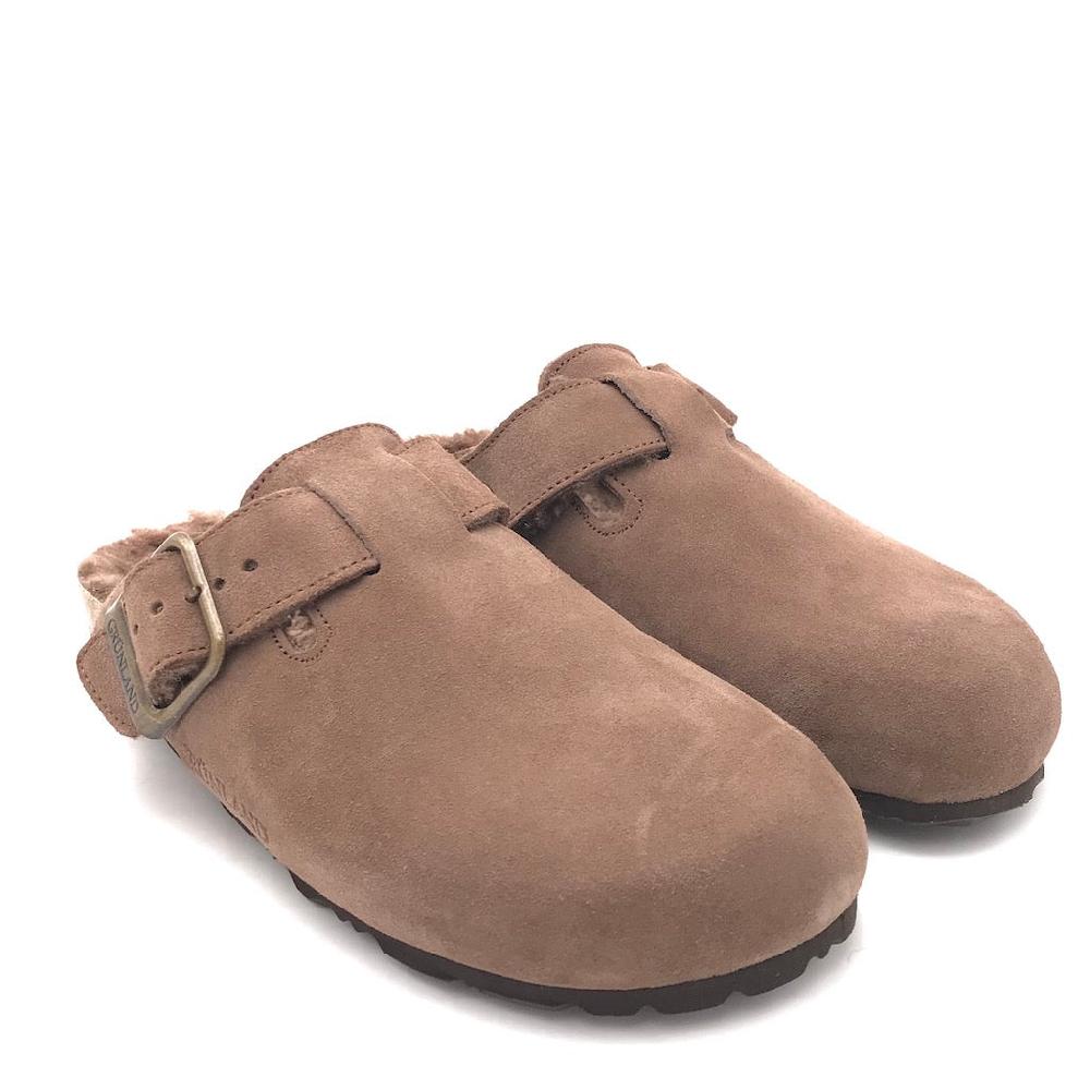 Zulian Calzature Ciabatta Sara Shearling Tortora