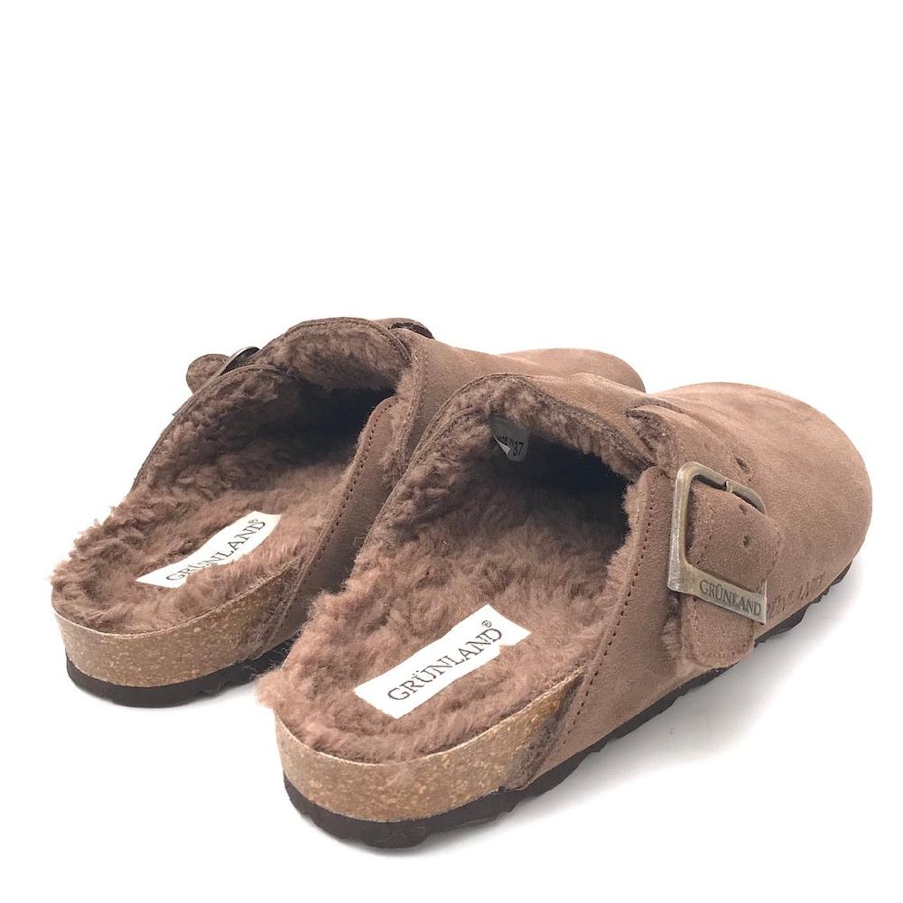 Zulian Calzature Ciabatta Sara Shearling Tortora