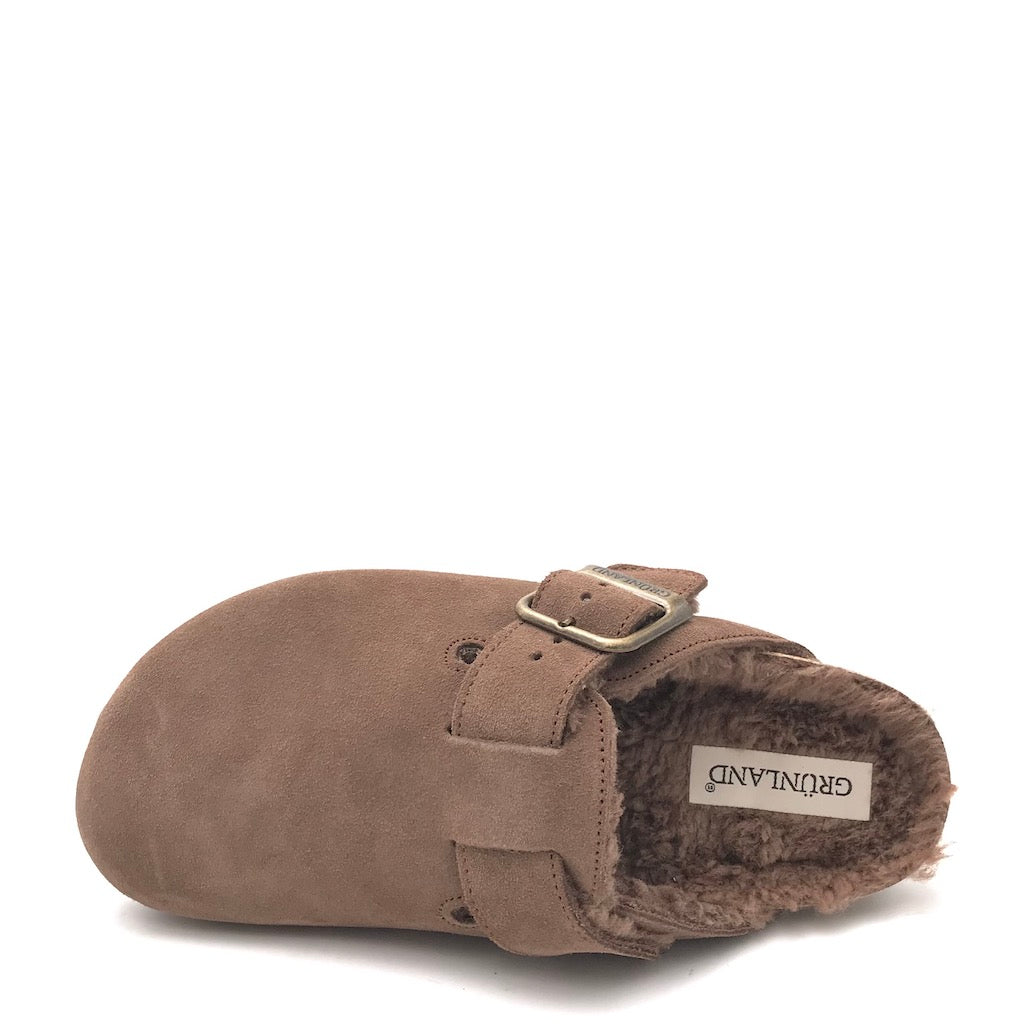 Zulian Calzature Ciabatta Sara Shearling Tortora