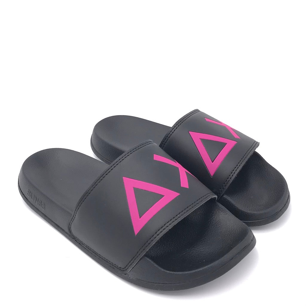 Zulian Calzature Ciabatta Slipper Logo Nera
