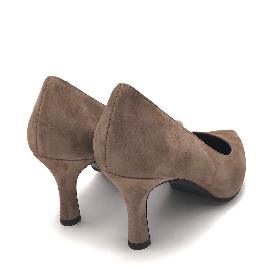 Zulian Calzature Decolletè Lory In Camoscio Acero