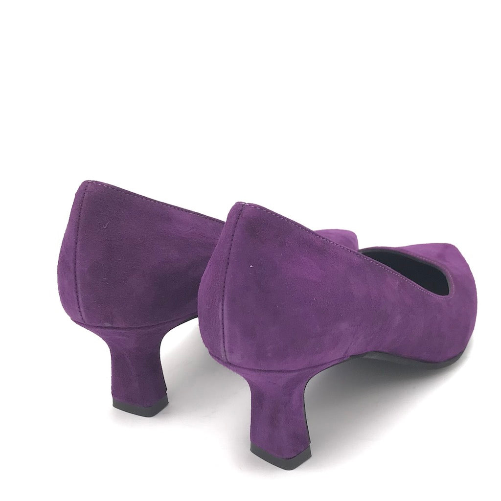 Zulian Calzature Decolletè Lory In Camoscio Viola