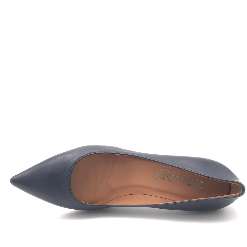 Zulian Calzature Decolletè Lory In Nappa Blu