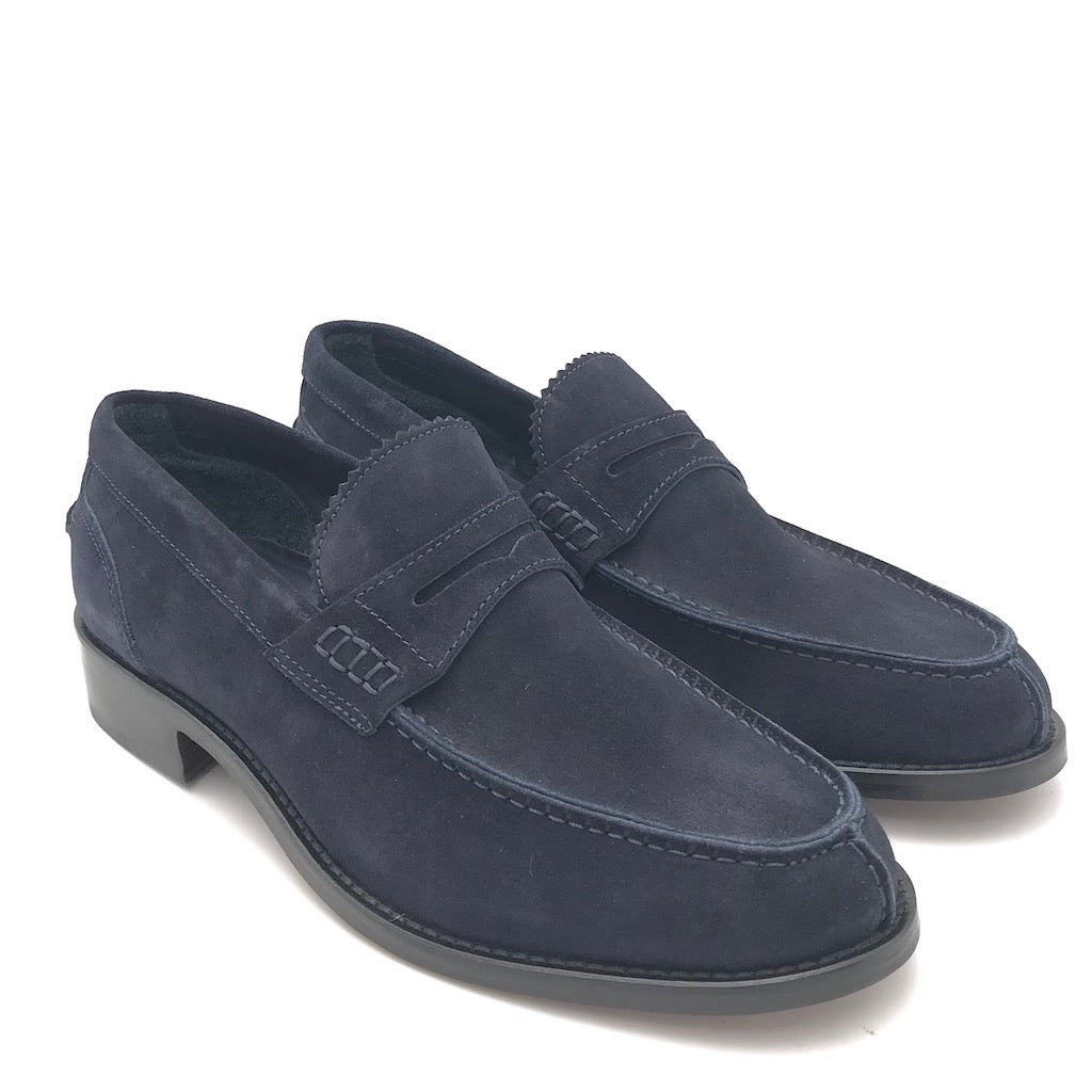 Zulian Calzature Mocassino College In Crosta Blu