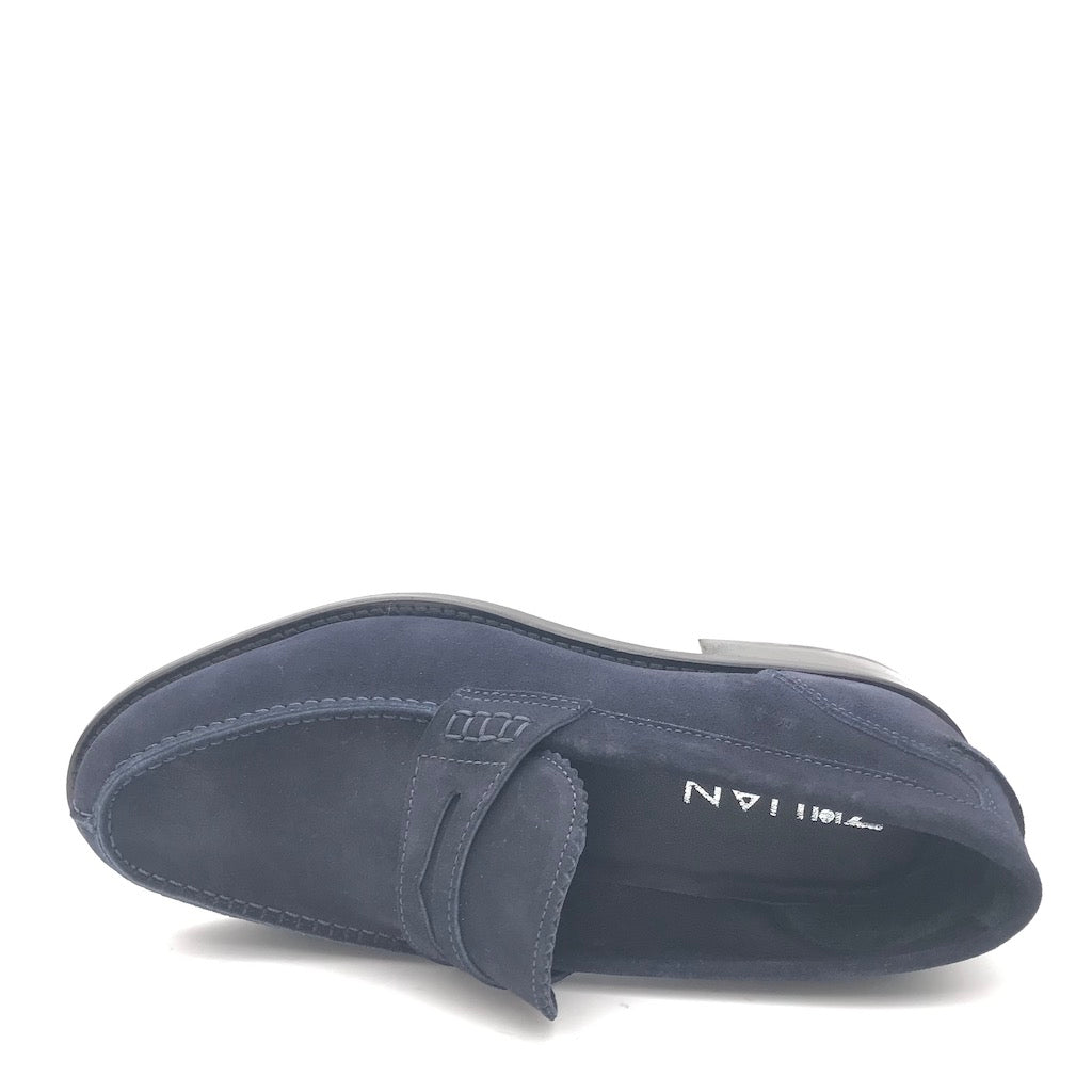 Zulian Calzature Mocassino College In Crosta Blu