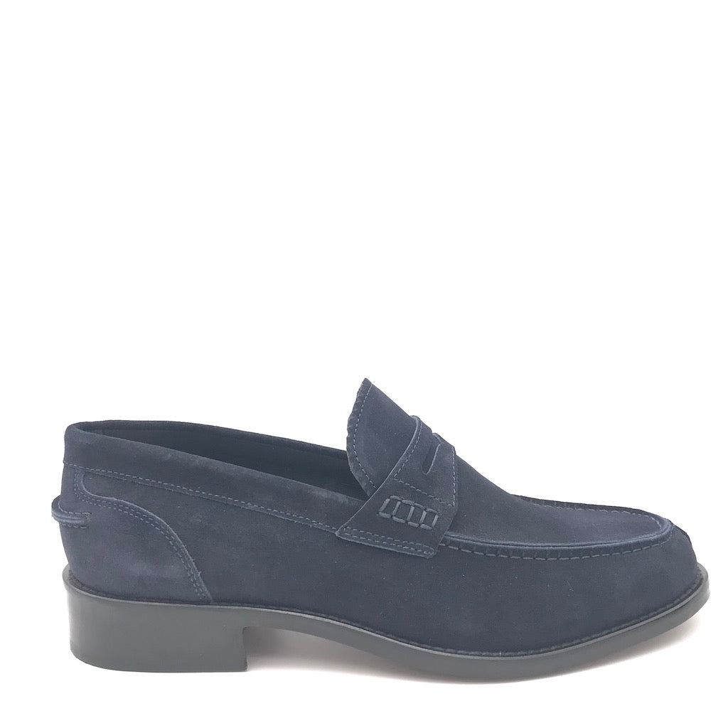 Zulian Calzature Mocassino college in crosta blu