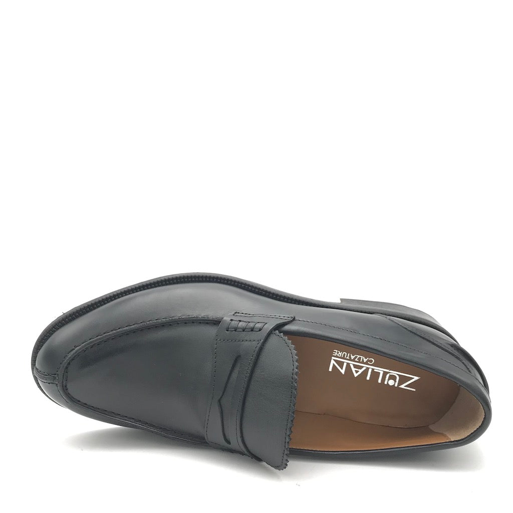Zulian Calzature Mocassino College Nero