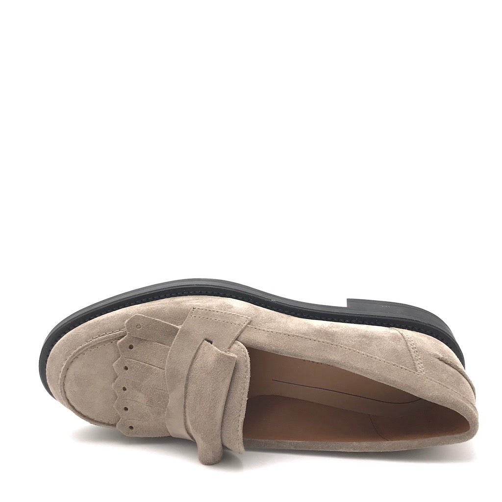 Zulian Calzature Mocassino Frangia In Crosta Sand