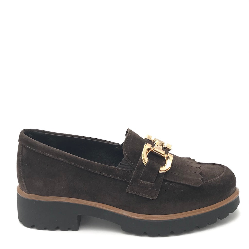 Zulian Calzature Mocassino in camoscio marrone