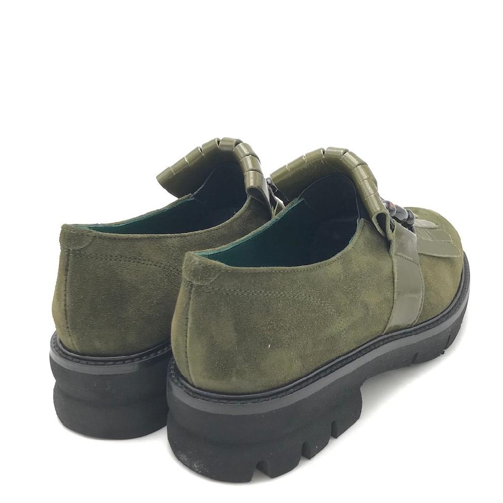 Zulian Calzature Mocassino In Camoscio Verde Bosco