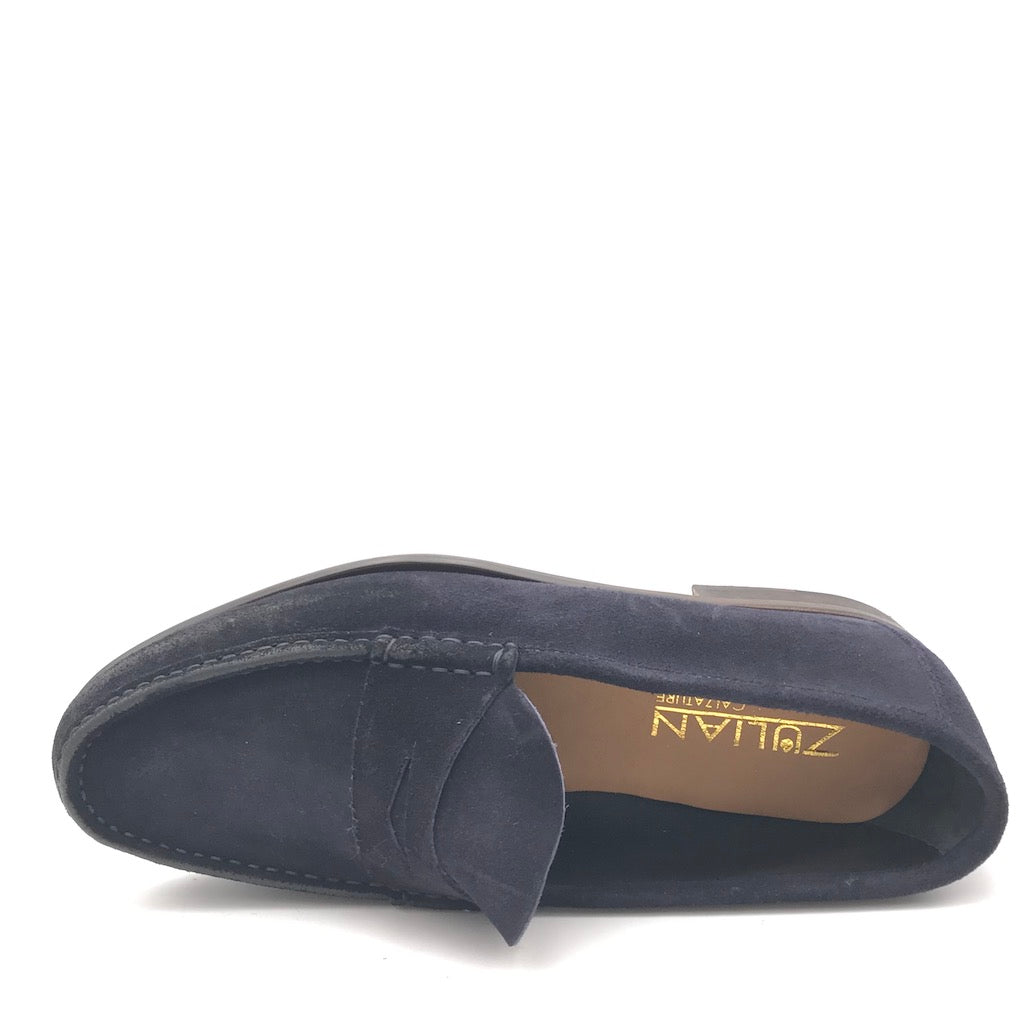 Zulian Calzature Mocassino In Velour Blu