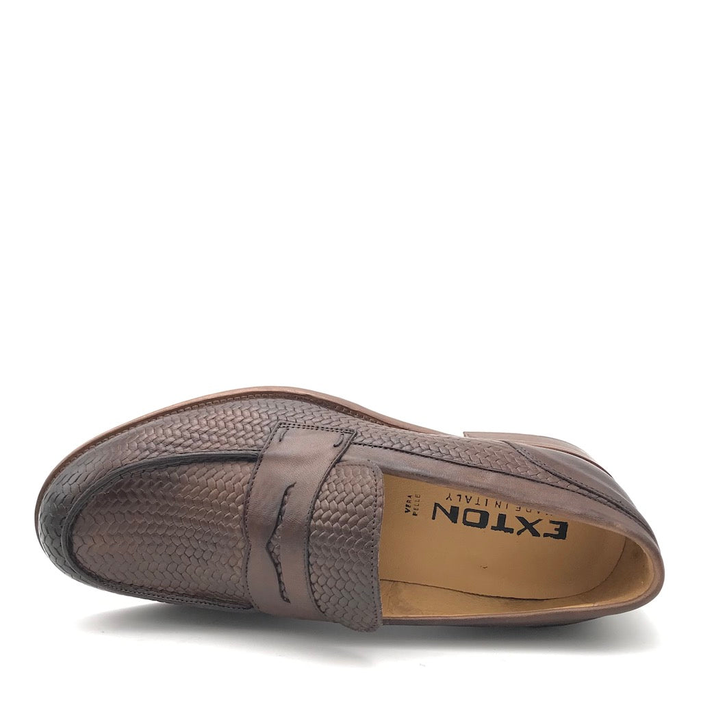 Zulian Calzature Mocassino Intrecciato Fango