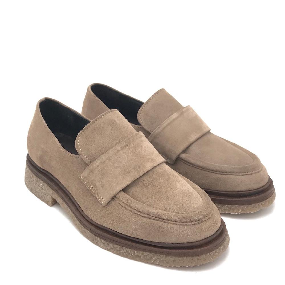 Zulian Calzature Mocassino Kipp In Crosta Taupe