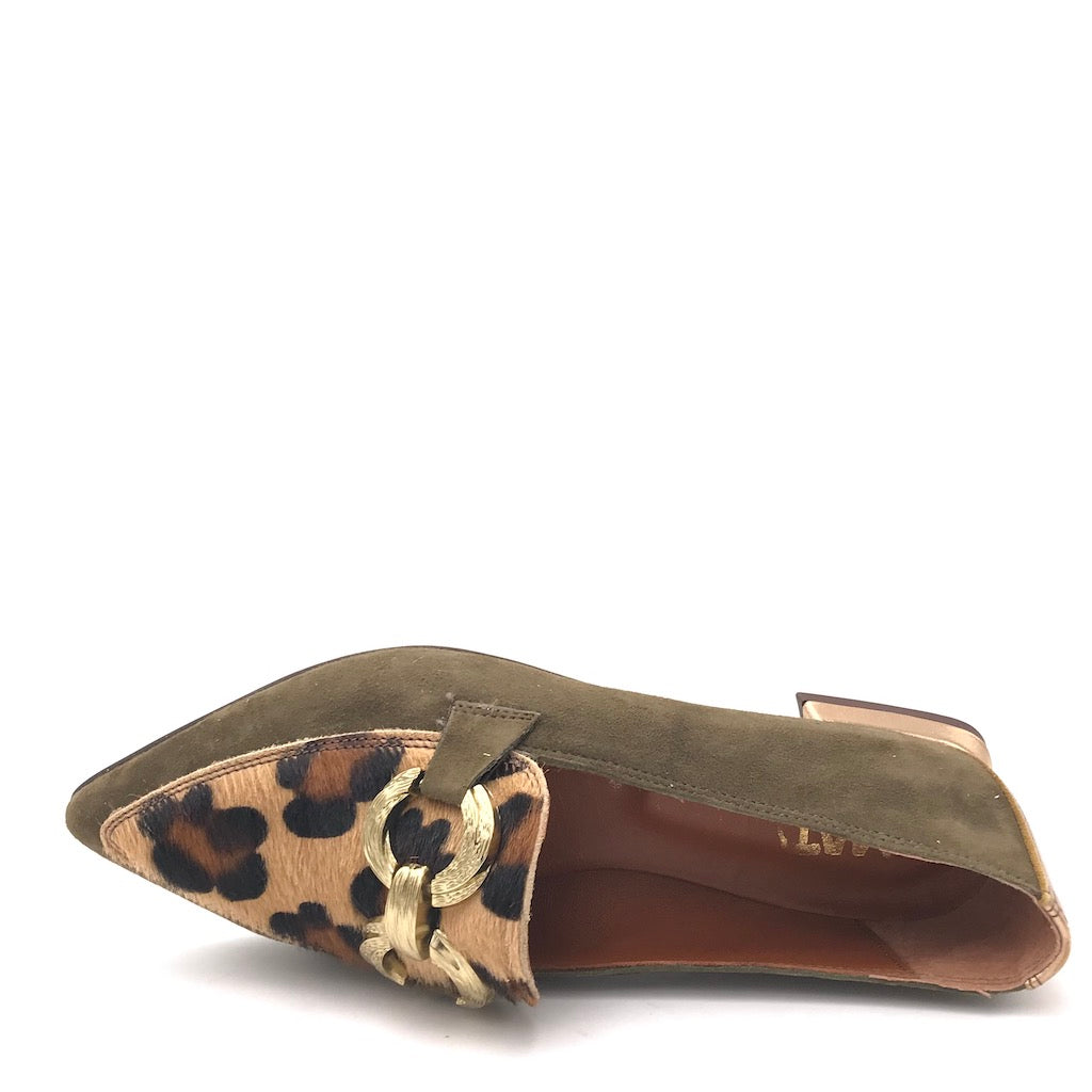 Zulian Calzature Mocassino Macula Leo Verde