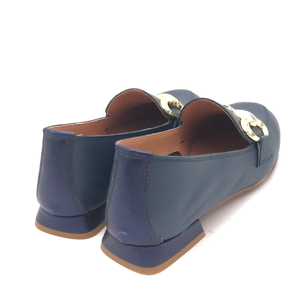 Zulian Calzature Mocassino Nappa Blu