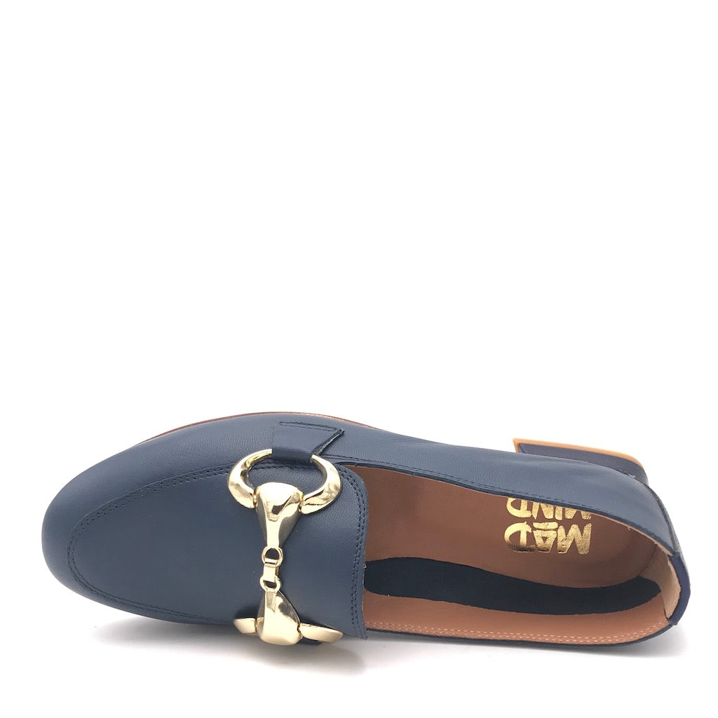 Zulian Calzature Mocassino Nappa Blu