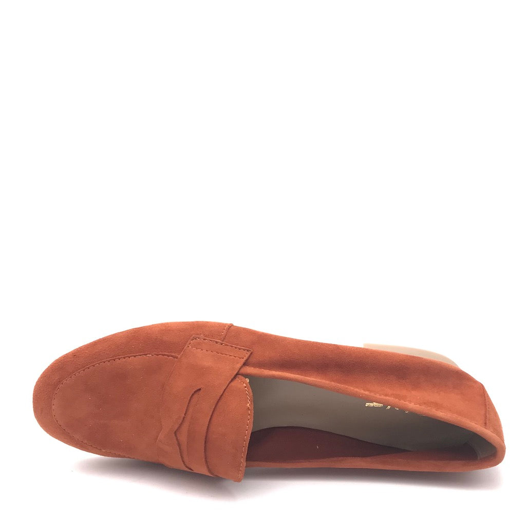 Zulian Calzature Mocassino Sixt Velour Ruggine