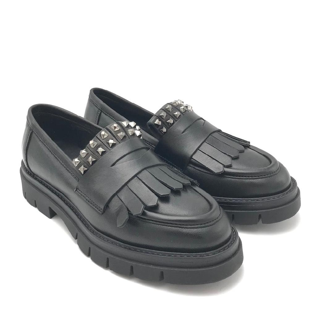 Zulian Calzature Mocassino Taylor Frangia Nero