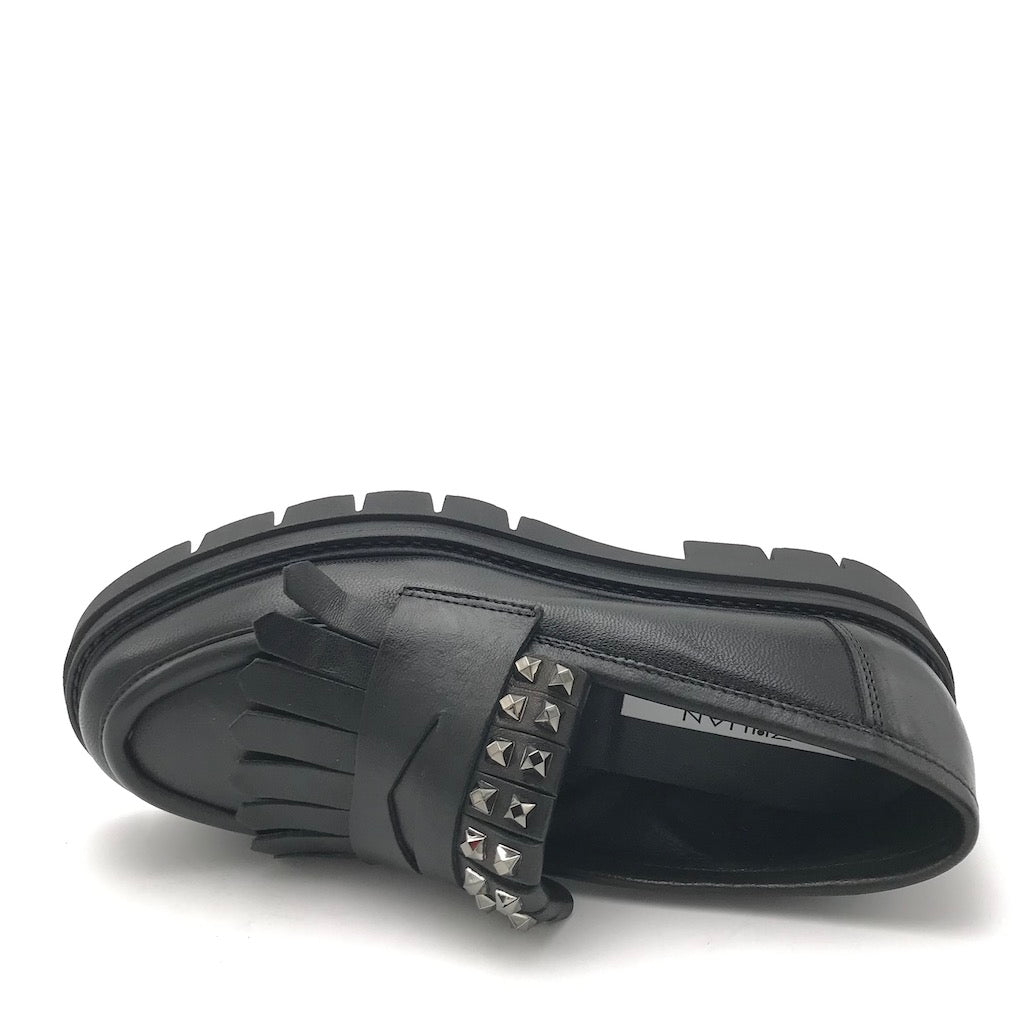 Zulian Calzature Mocassino Taylor Frangia Nero