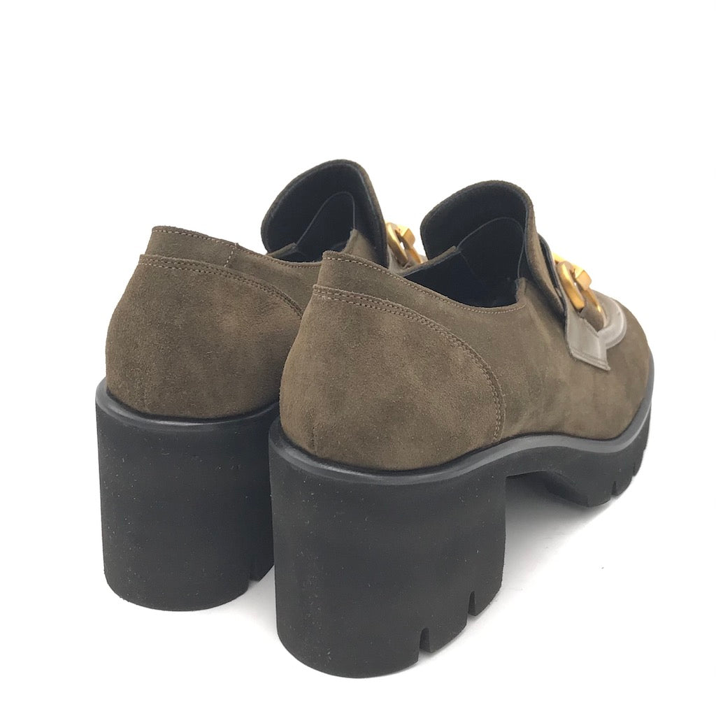 Zulian Calzature Mocassino Velour Oliva
