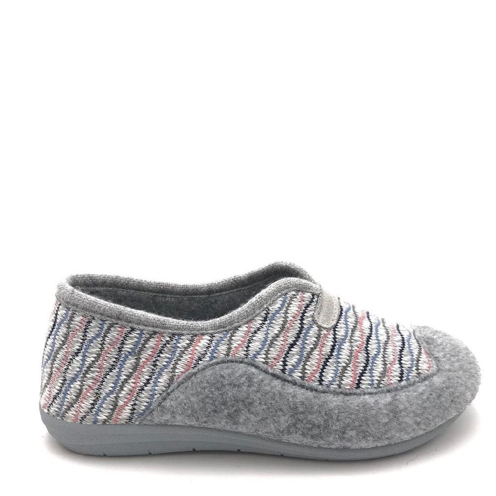 Zulian Calzature Pantofola Reca grigio