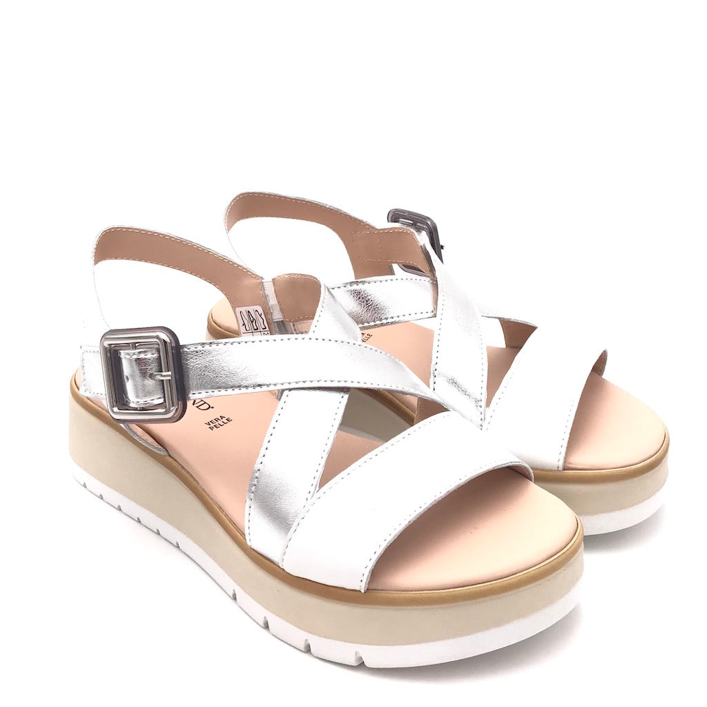 Zulian Calzature Sandalo Fasi Bianco-argento