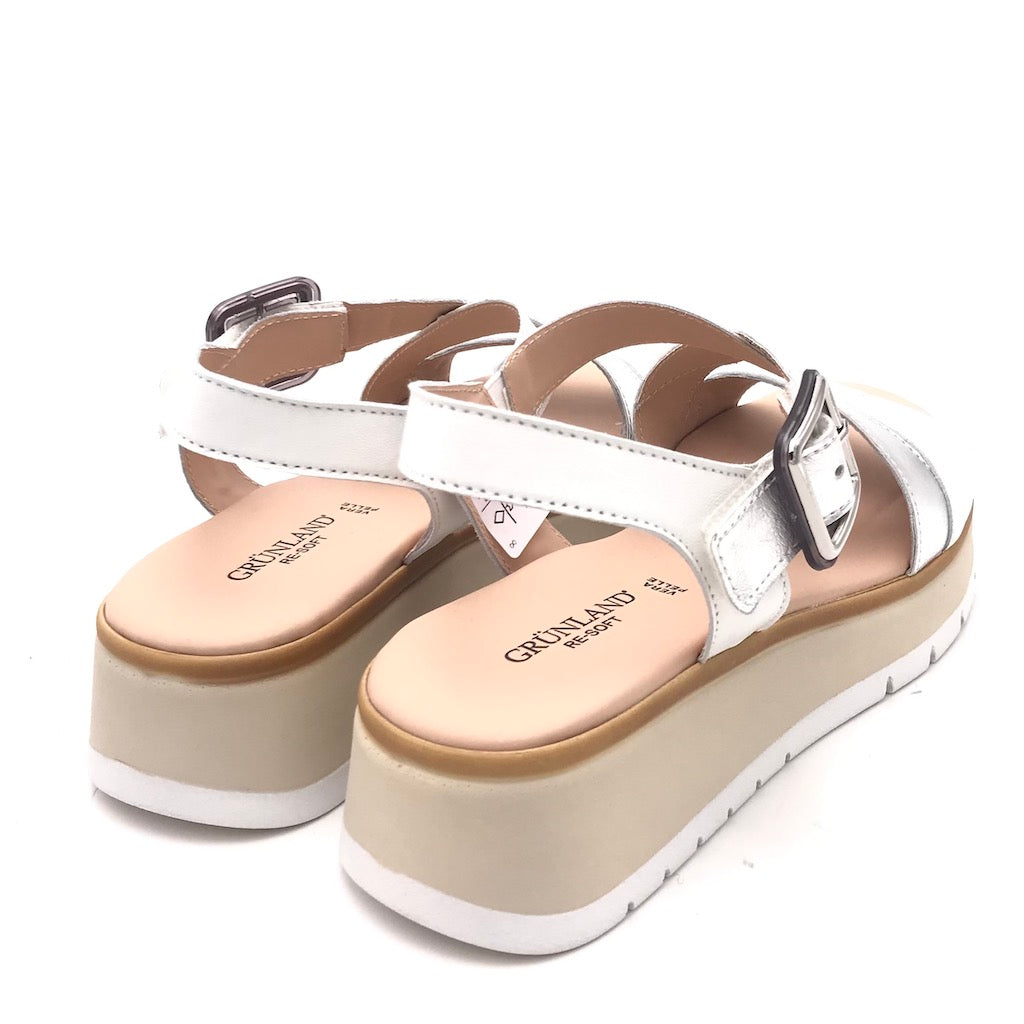 Zulian Calzature Sandalo Fasi Bianco-argento