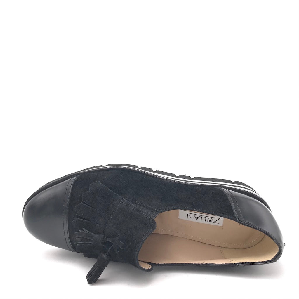 Zulian Calzature Scarpa Accollata Nera