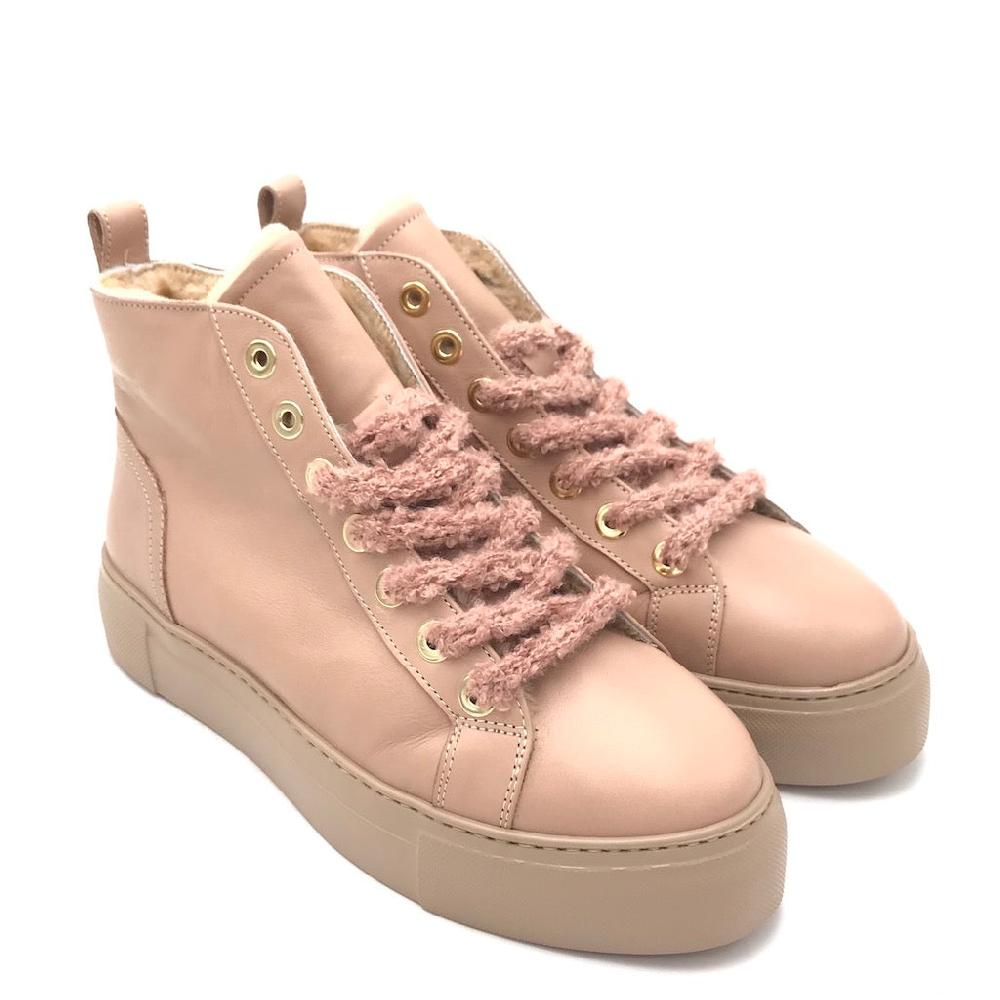 Zulian Calzature Sneakers Alta Nude