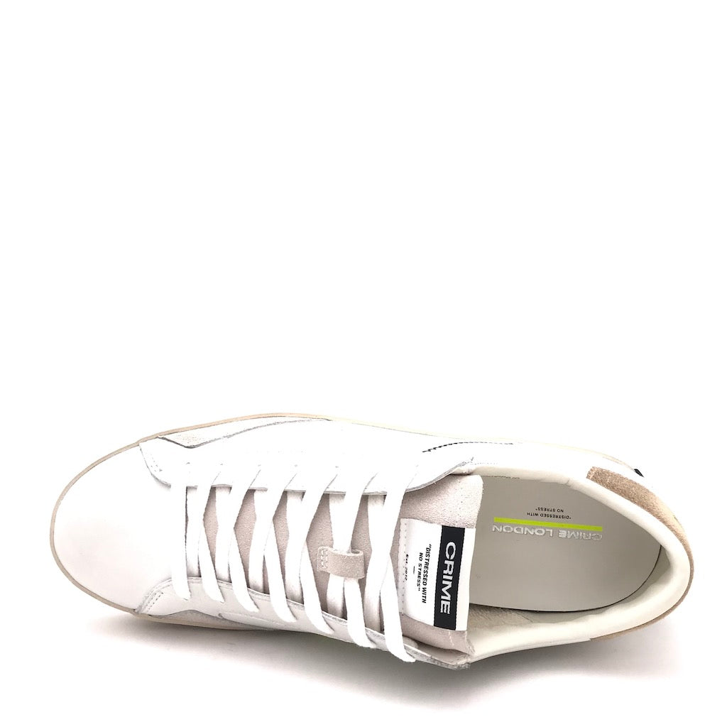 Zulian Calzature Sneakers Distrassed Bianco-beige