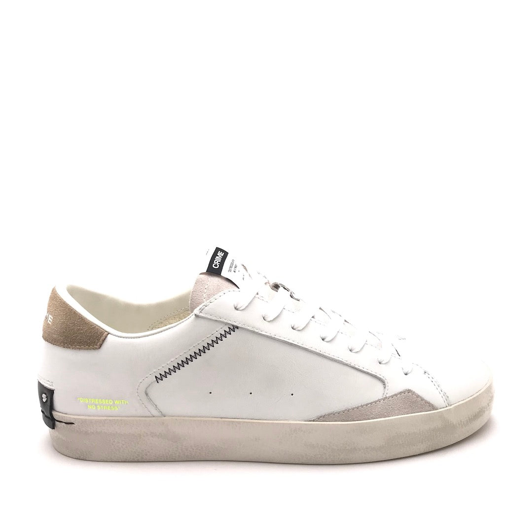 Zulian Calzature Sneakers Distrassed bianco-beige