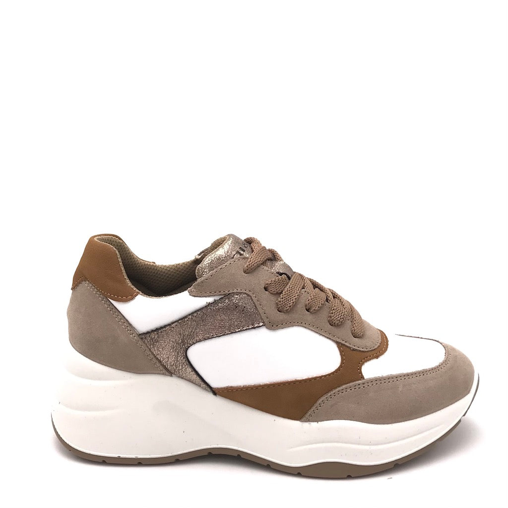 Zulian Calzature Sneakers Enola bianco-visone