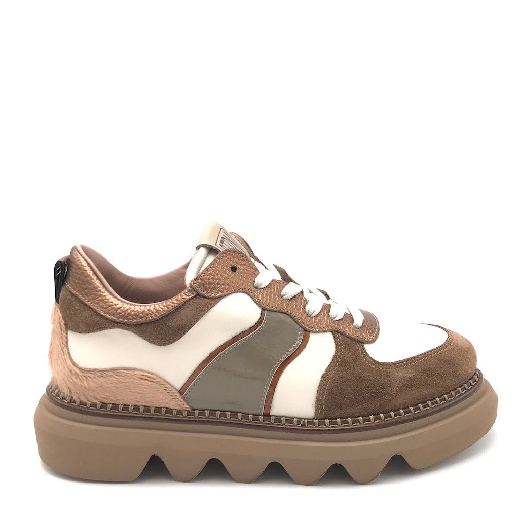 Zulian Calzature Sneakers in crosta castagna
