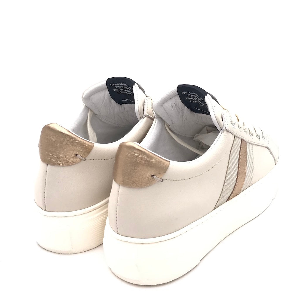 Zulian Calzature Sneakers In Pelle Beige