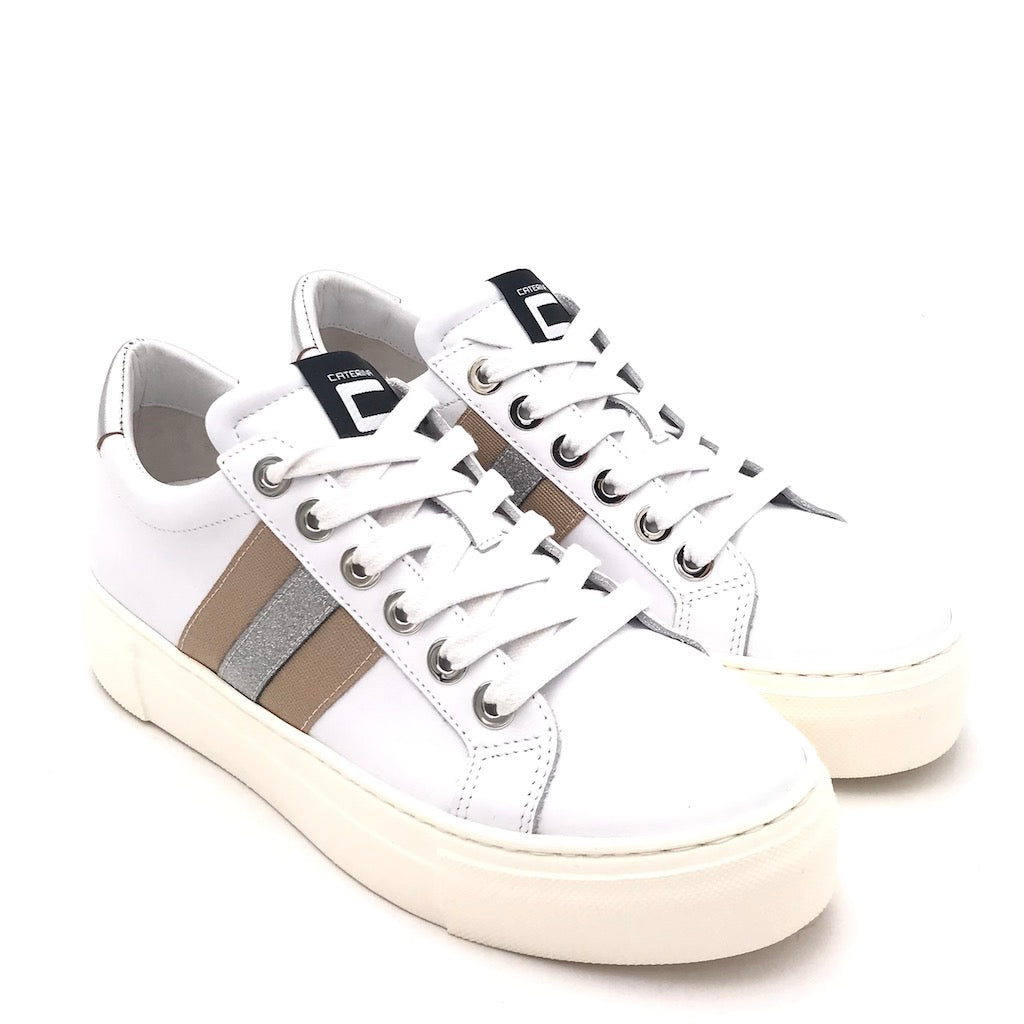 Zulian Calzature Sneakers In Pelle Bianca