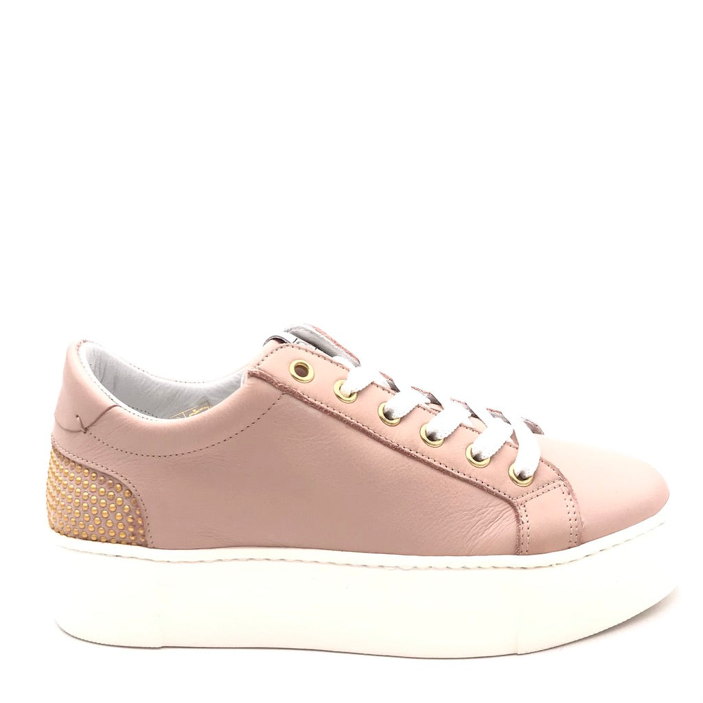 Zulian Calzature Sneakers in pelle rosa cipria