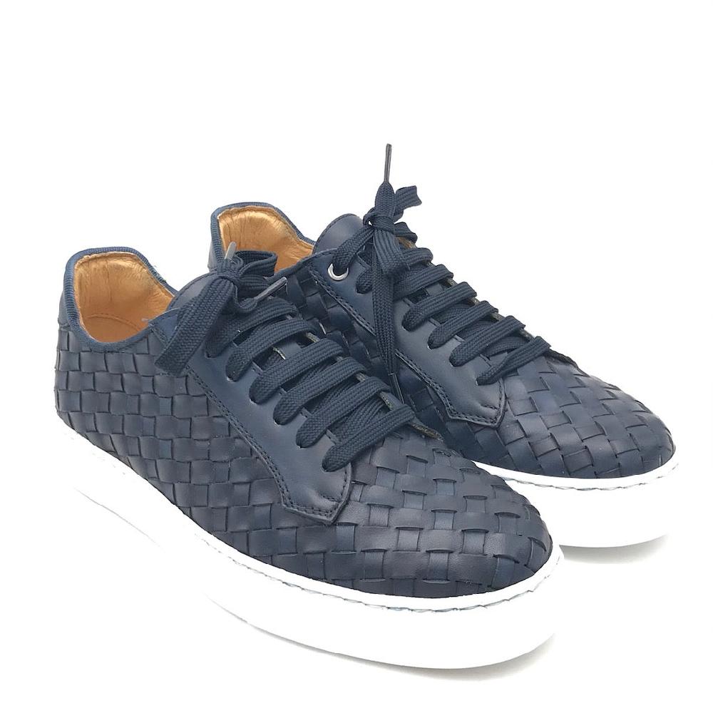 Zulian Calzature Sneakers Intrecciata Blu