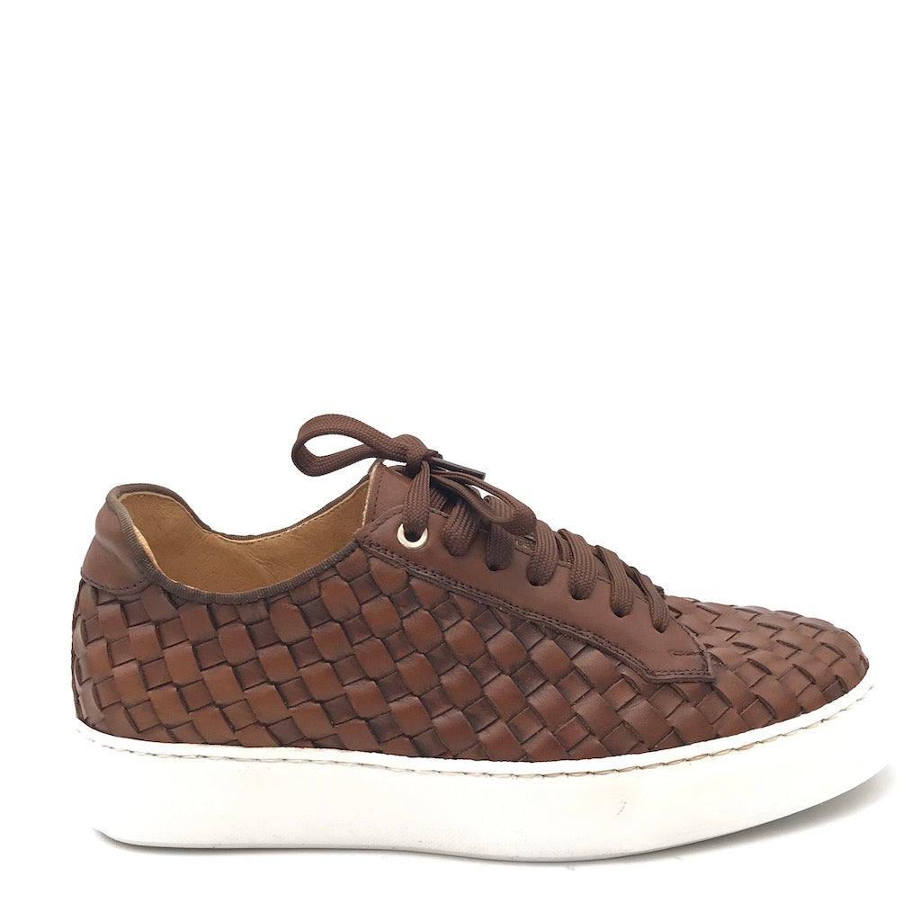 Zulian Calzature Sneakers intrecciata cuoio