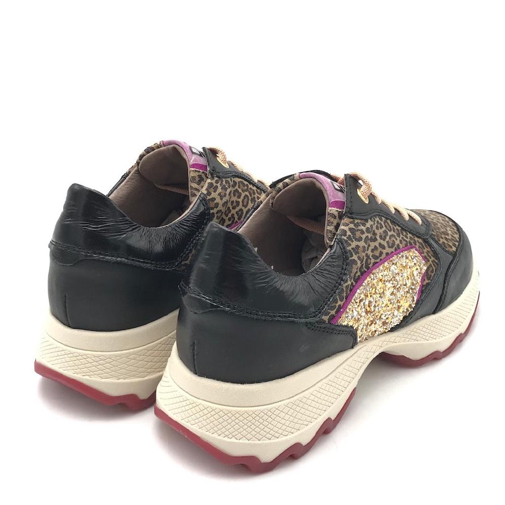 Zulian Calzature Sneakers Nera Animalier