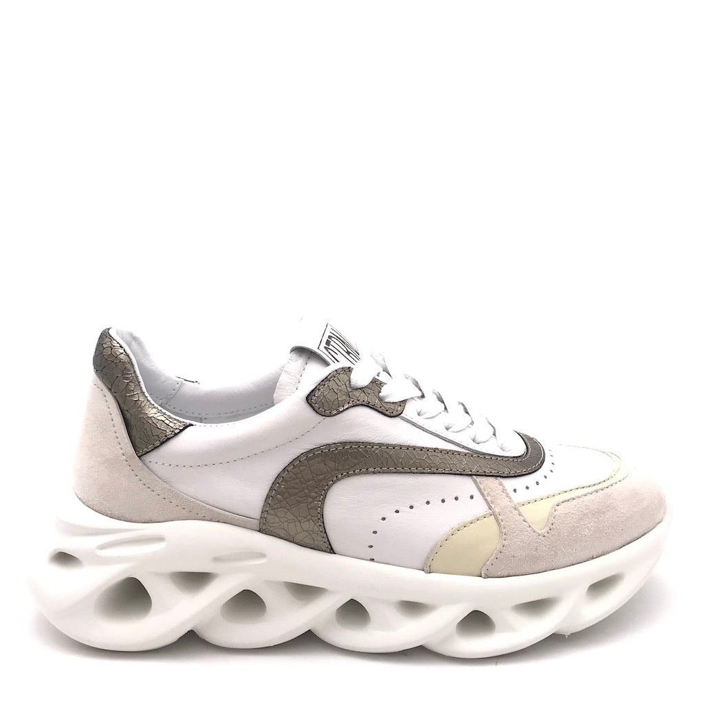 Zulian Calzature Sneakers running cocco-bianco