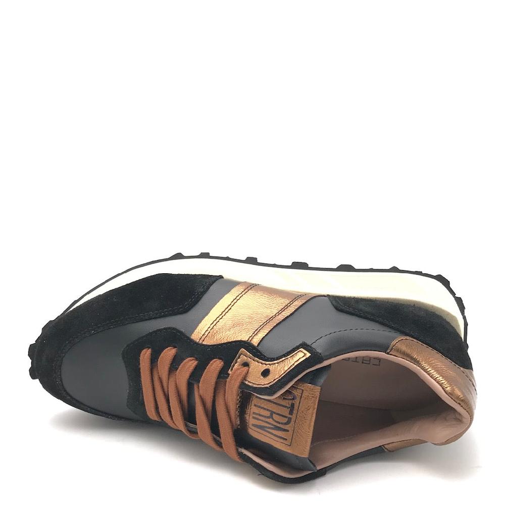 Zulian Calzature Sneakers Running Nero-bronzo
