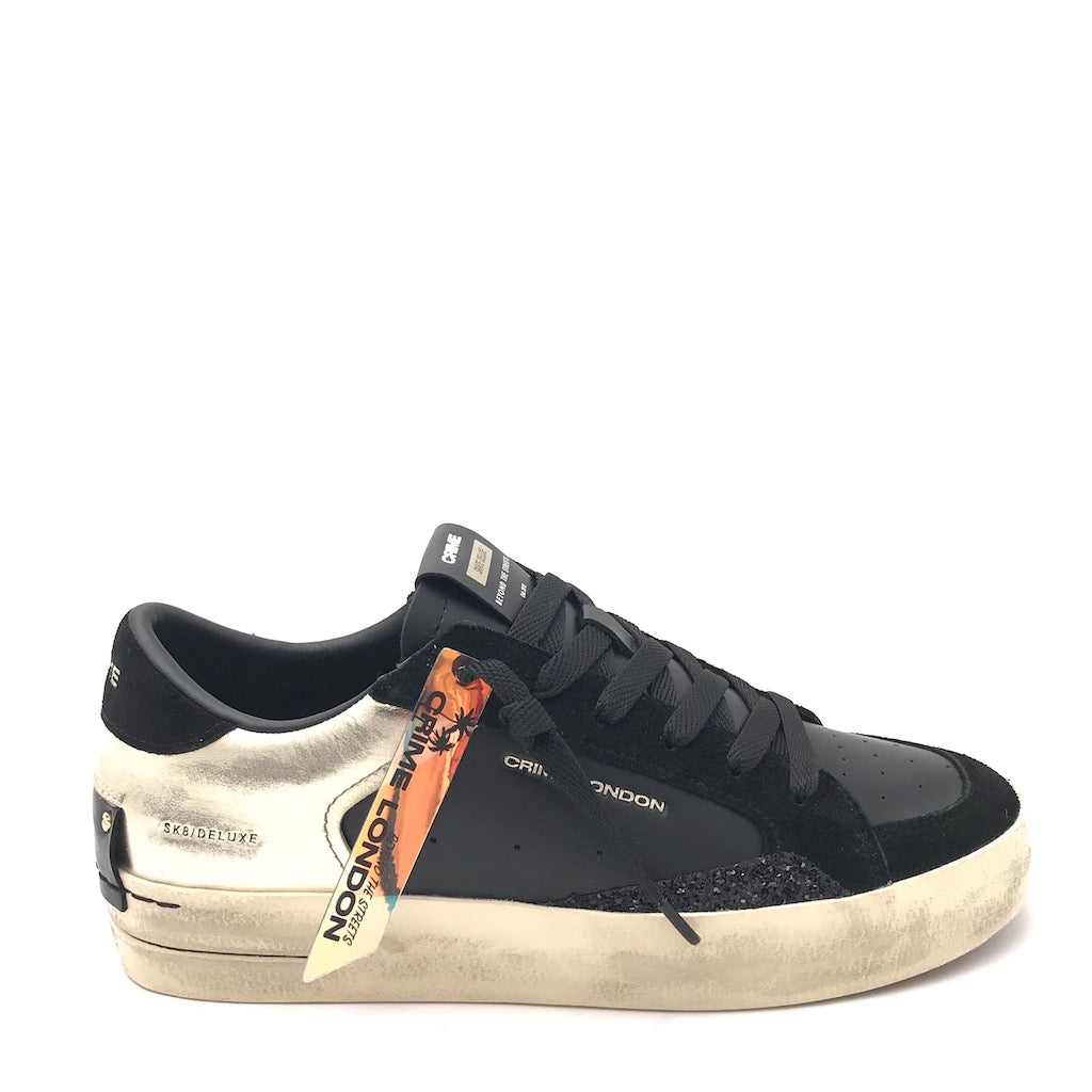 Zulian Calzature Sneakers SK8 Delux nera-oro