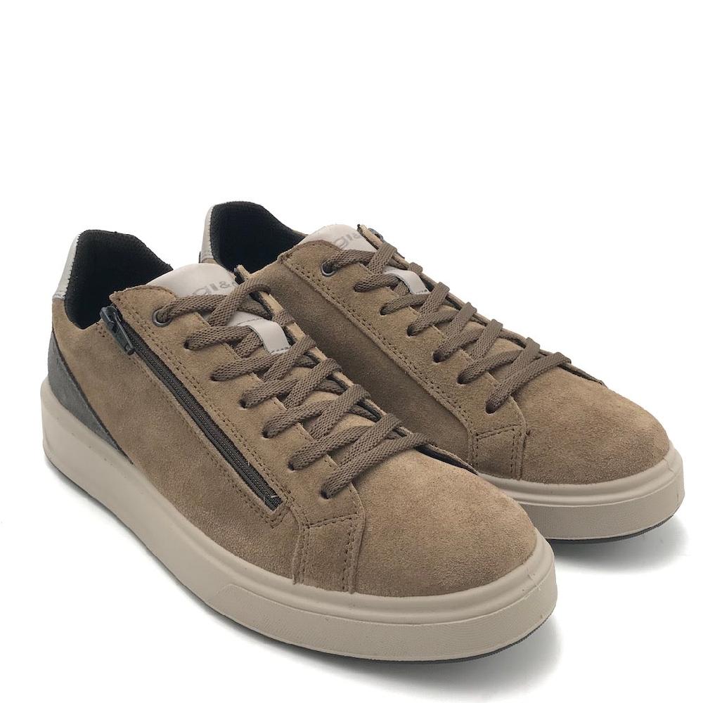 Zulian Calzature Sneakers Sten Sesamo-antracite