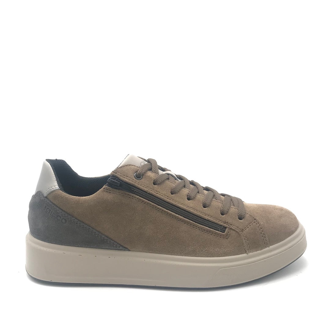 Zulian Calzature Sneakers Sten sesamo-antracite