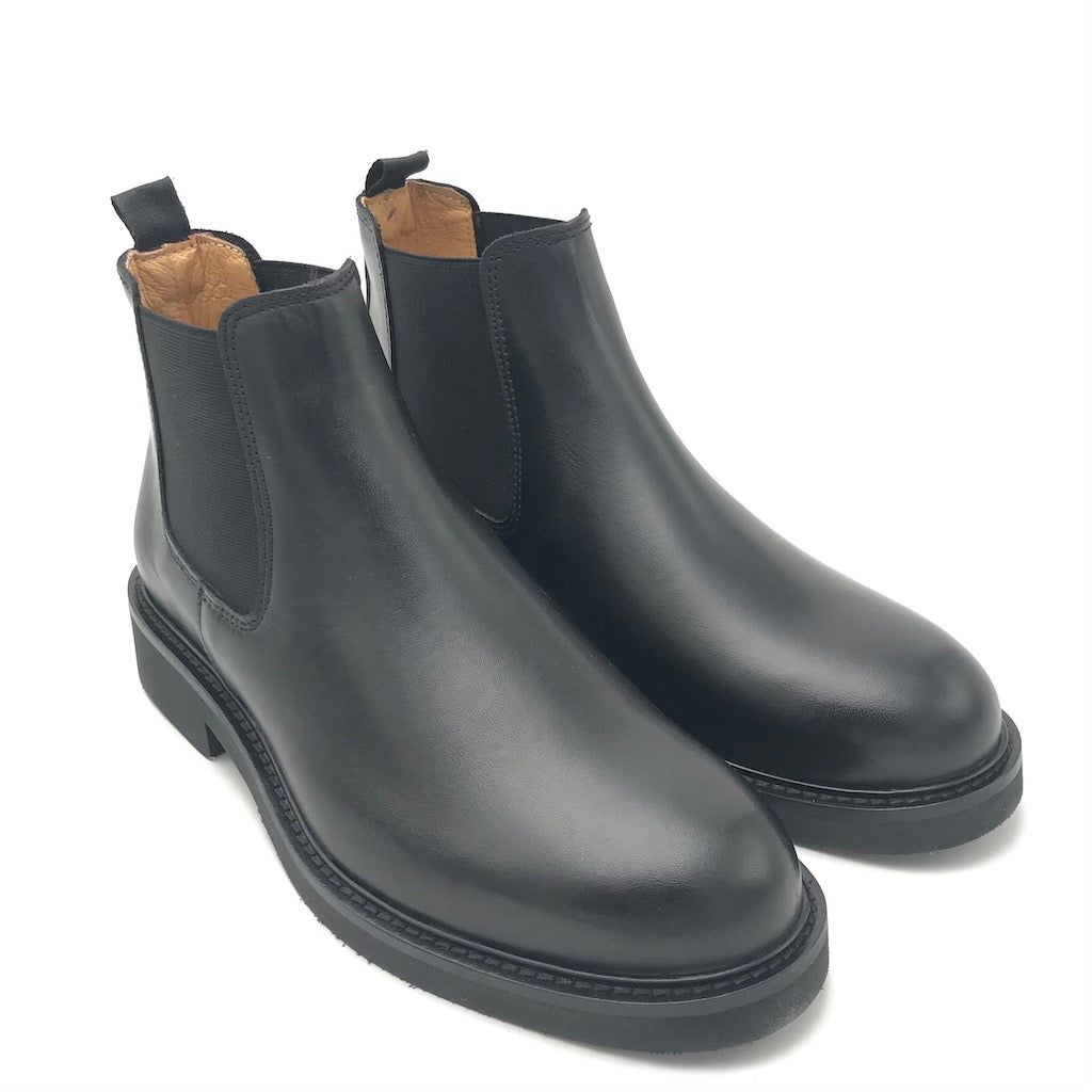 Zulian Calzature Stivaletto Beatles In Pelle Nera